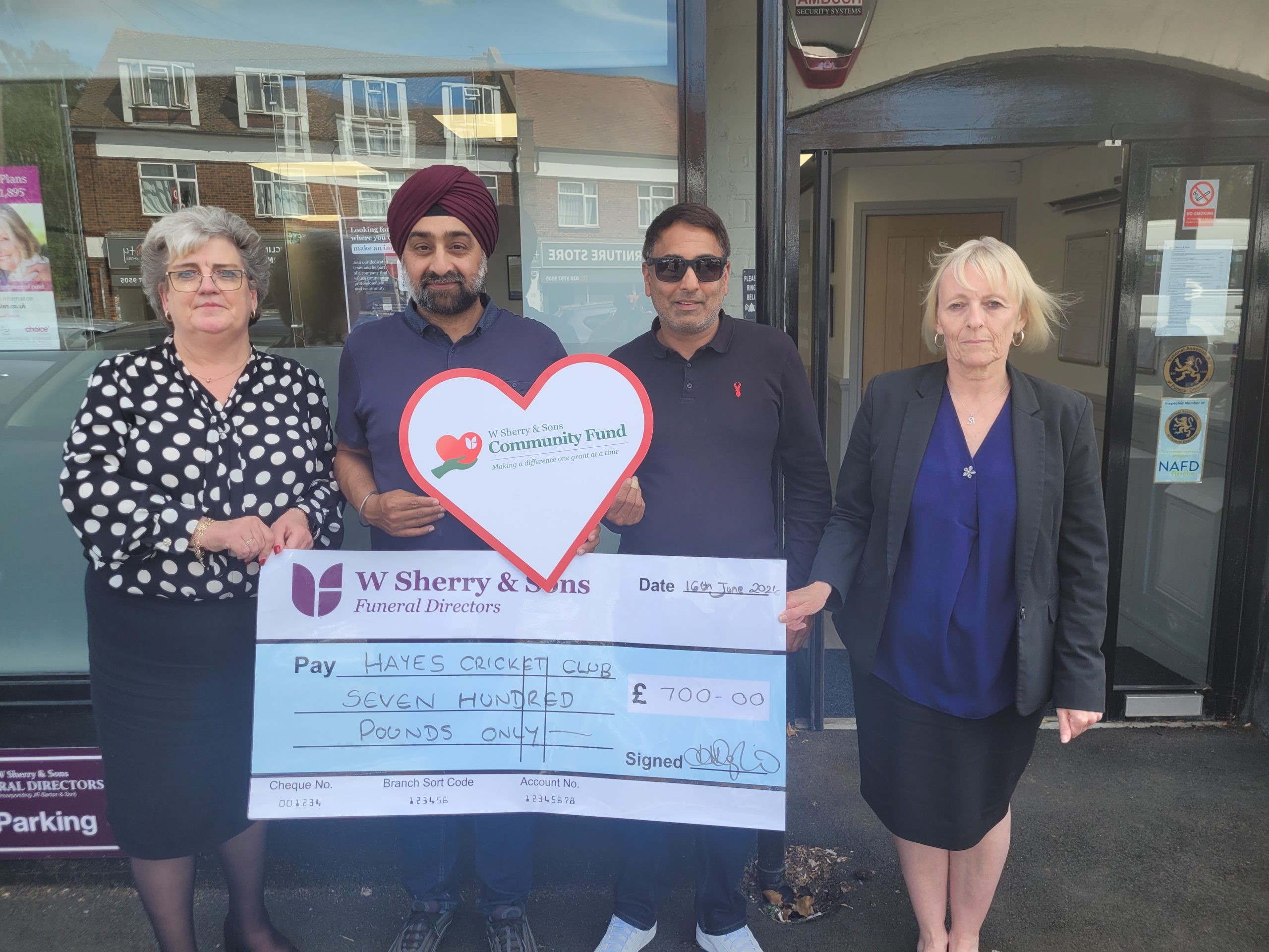W Sherry & Sons Funeral Directors Support Hayes Cricket Club Through Community Fund